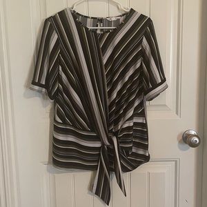 Striped Olive Top L